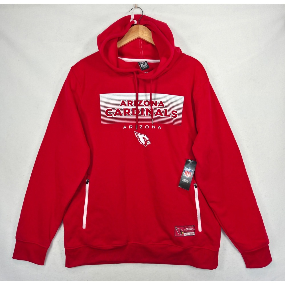 NFL Team Apparel Arizona Cardinals Red Hoodie Mens XL Polyester Pullover NWT